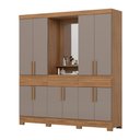 Ver imagem 2 de Guarda Roupa Casal 10 Portas 3 Gavetas com Espelho e Pés em ABS