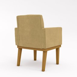 Poltrona Cadeira Decorativa Reforçada para Apartamento Sala Pequena Cor - Capuccino - 3