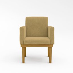 Poltrona Cadeira Decorativa Reforçada para Apartamento Sala Pequena Cor - Capuccino - 2