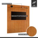Ver imagem 3 de Painel para TV até 75 Polegadas 100% MDF 228cm X 250cm Ripado sem Led com Prateleira Paris