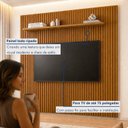 Ver imagem 2 de Painel Ripado para TV até 75 Polegadas 100% MDF 228CMX250CM sem LED com Prateleira Paris Marrom