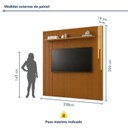Ver imagem 6 de Painel Ripado para TV até 75 Polegadas 100% MDF com LED 228CMX250CM com Prateleira Paris Marrom