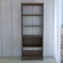 Ver imagem 6 de Estante para Livros Industrial 1 Porta 3 Prateleiras Pinho/preto - Panorama Móveis