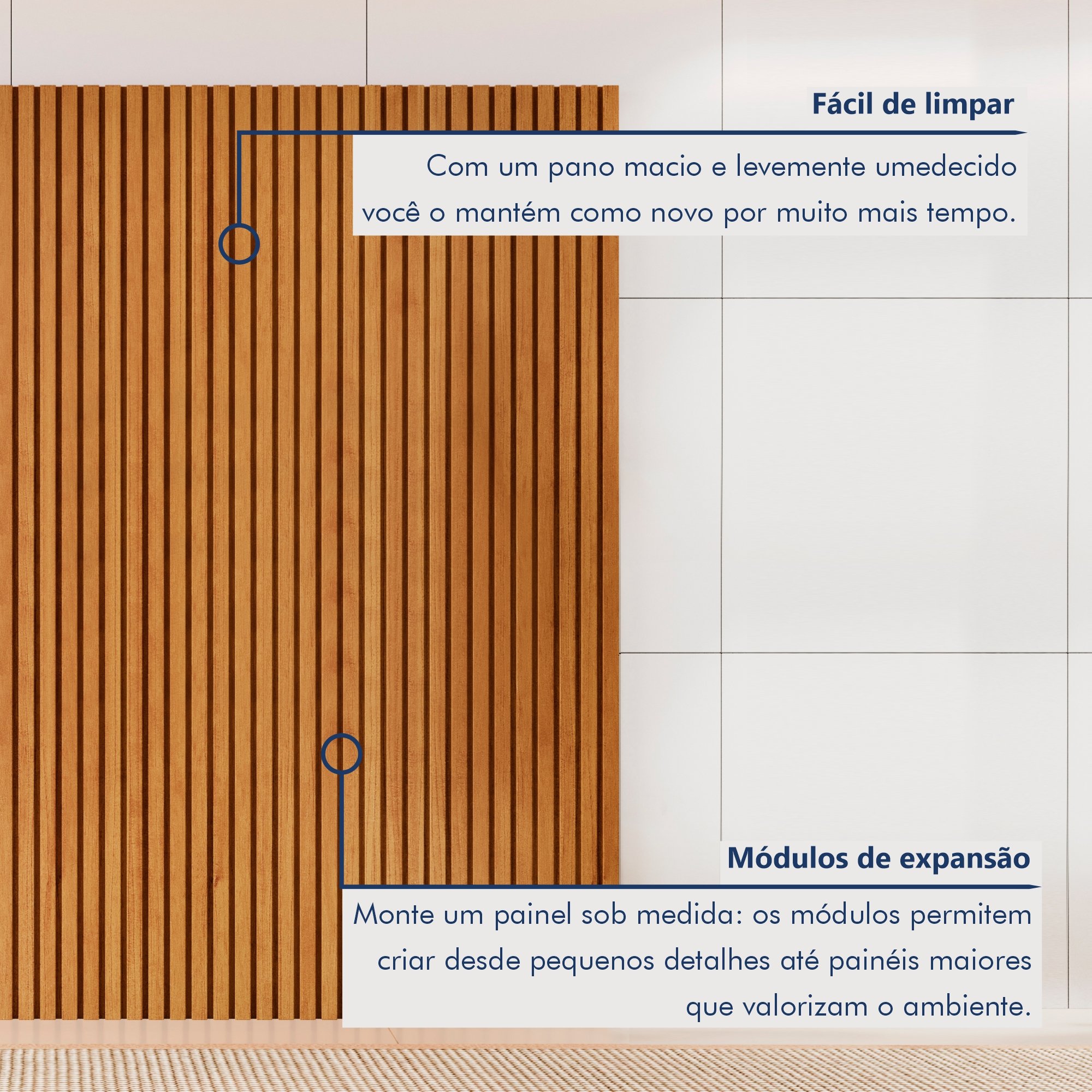 Painel de Tv Extensão Ripado Paris 2170 - 2