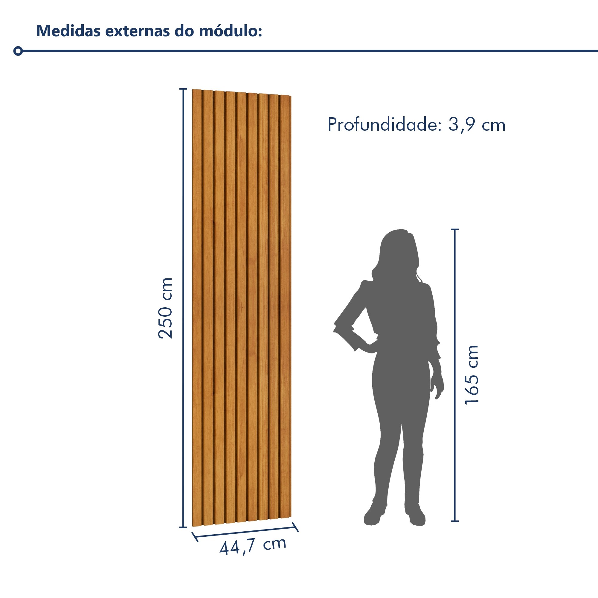 Painel de Tv Extensão Ripado Paris 2500 - 5