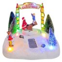 Ver imagem 4 de Enfeite Natalino Natal Parque Gangorra Papai Noel Movimento Luz Led Musical Arvore Pinheiro Neve Dec