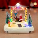 Ver imagem 2 de Enfeite Natalino Natal Parque Gangorra Papai Noel Movimento Luz Led Musical Arvore Pinheiro Neve Dec