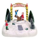 Ver imagem 6 de Enfeite Natalino Natal Parque Gangorra Papai Noel Movimento Luz Led Musical Arvore Pinheiro Neve Dec