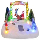Ver imagem 5 de Enfeite Natalino Natal Parque Gangorra Papai Noel Movimento Luz Led Musical Arvore Pinheiro Neve Dec
