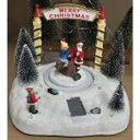 Ver imagem 3 de Enfeite Natalino Natal Parque Gangorra Papai Noel Movimento Luz Led Musical Arvore Pinheiro Neve Dec