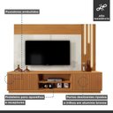 Ver imagem 4 de Estante para Tv e Home com Led Cascata 2 Portas Valencia