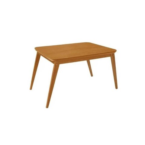 Mesa P/ Cozinha Rufato Havana Madeira C/ Tampo Madeirado Curvo 120cm Naturale