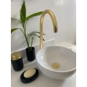 Ver mais imagens de Kit Torneira Banheiro Bancada Dourado Luxo + 1 Válvula Click