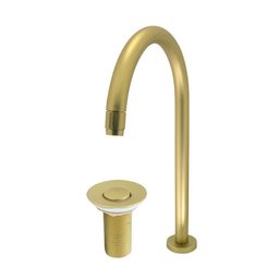 Kit Torneira Banheiro Bancada Dourado Luxo + 1 Válvula Click - 1