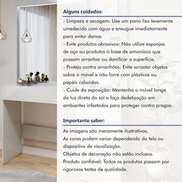 Penteadeira Camarim 100% MDF Londres New - 9