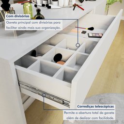 Penteadeira Camarim 100% MDF Londres New - 4
