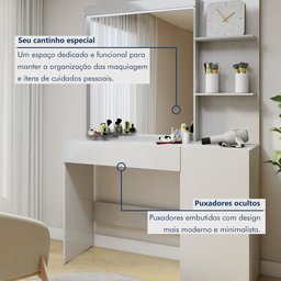 Penteadeira Camarim 100% MDF Londres New - 2