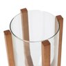 Vaso em Madeira e Vidro - 2