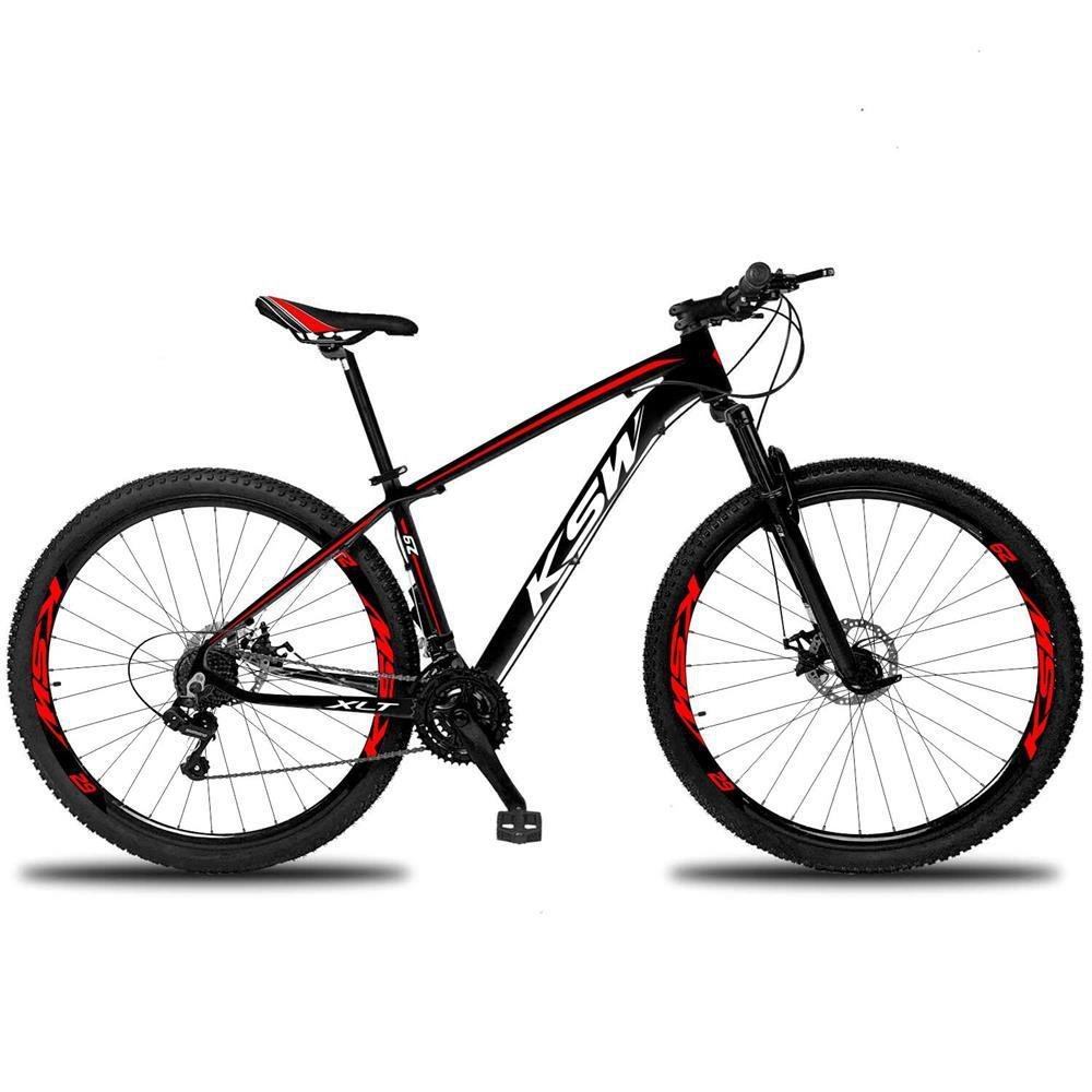 Bicicleta Xlt Ksw Aro 29 24V MTB Câmbios Shimano 32r 15" Preto/Vermelho - 237 - 1