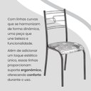 Ver imagem 7 de Conjunto Sala de Jantar Mesa Retangular 120x75cm Tampo Granito Topázio 4 Cadeiras Paraty Prata/Paraopeba/Mart