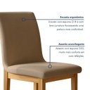 Ver imagem 6 de Kit 4 Cadeiras para Sala de Jantar Pés Madeira Maciça Bella Bege/Cinamomo/Veludo