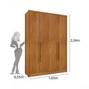 Ver imagem 3 de Guarda Roupa Dinamarca 4 Portas Tcil