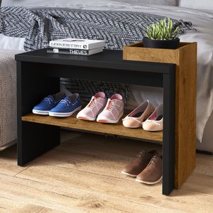 Sapateira Prática para Entrada - Banco com Espaço para Sapatos e Objetos
