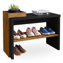 Ver imagem 3 de Sapateira Prática para Entrada - Banco com Espaço para Sapatos e Objetos