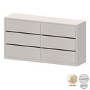 Ver imagem 2 de Cômoda para Quarto com 6 Gavetas 180 Cm 100% Mdf Casa Lar Cor:titânio