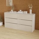 Ver imagem 1 de Cômoda para Quarto com 6 Gavetas 180 Cm 100% Mdf Casa Lar Cor:titânio
