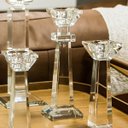 Ver imagem 3 de CASTIÇAL 24x6x6cm CRISTAL TRANSPARENTE