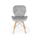 Ver imagem 3 de Kit 20 Cadeiras de Jantar Charles Eames Slim Wood Estofada - Cinza