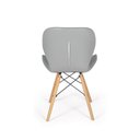 Ver imagem 5 de Kit 20 Cadeiras de Jantar Charles Eames Slim Wood Estofada - Cinza