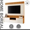 Estante Home para TV até 58 Polegadas Laqueado 100% MDF 180cm com Led 3 Gavetas Boreal  - 11