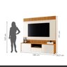Estante Home para TV até 58 Polegadas Laqueado 100% MDF 180cm com Led 3 Gavetas Boreal  - 7