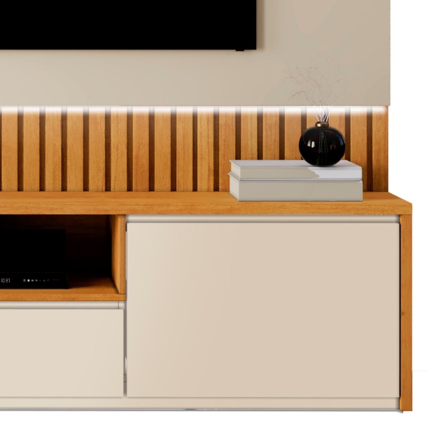 Estante Home para TV até 58 Polegadas 100% MDF 180cm com Led  3 Gavetas  Boreal - 8