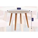 Ver imagem 2 de Mesa de Sala Jantar Dani Madeira Maciça com Tampo Vidro 109cm Madeirado Off White