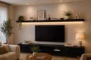 Ver imagem 2 de Prateleira MDF 45mm LED 250x20 Suporte Invisivel Preto Fosco 3000k Bivolt