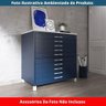 Mapoteca 10 Gavetas Pandin 120 Cm (larg) Inmetro Tampo Mdp Branco Estrutura e Gavetas em Aço Azul - 2