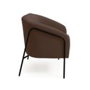 Ver imagem 5 de Sofá 2 Lugares Namoradeira Stella Base Industrial Alta Preta Suede Marrom D03 - D’Rossi