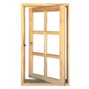 Ver imagem 1 de Janela de Madeira Vitro Capelinha Pivotante Reto de Itaúba Batentes de 14 Cm-0.45(l)x1.00(a)