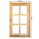 Ver imagem 4 de Janela de Madeira Vitro Capelinha Pivotante Reto de Itaúba Batentes de 14 Cm-0.45(l)x1.00(a)