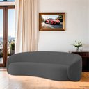 Ver imagem 2 de Sofá 3 Lugares 200cm Orgânico Luxo Recepção Amore Linho Cinza Escuro