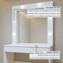 Ver imagem 3 de Penteadeira Camarim com Espelho MDF Requinte Branco/Ab