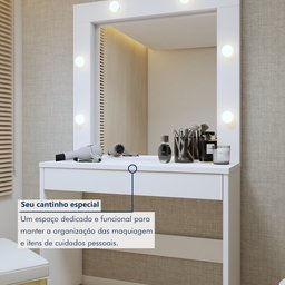 Penteadeira Camarim  100% MDF 180 X 110,3cm Requinte - 5