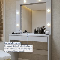 Penteadeira Camarim  100% MDF 180 X 110,3cm Requinte - 5