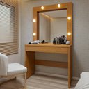 Ver imagem 1 de Penteadeira Camarim 100% MDF 180 X 110,3cm Requinte