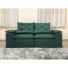 Sofá 3 e 4 Lugares Retrátil e Reclinável 2,30 Metros Alpoim Estofados Verde 18 Athenas - 9