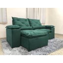 Ver imagem 3 de Sofá 3 e 4 Lugares Retrátil e Reclinável 2,30 Metros Alpoim Estofados Verde 18 Athenas