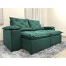 Sofá 3 e 4 Lugares Retrátil e Reclinável 2,30 Metros Alpoim Estofados Verde 18 Athenas - 1